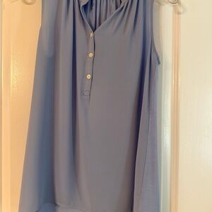 Sleeveless Blue Top
